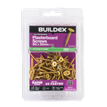 Buildex 6G x 30mm Gold Passivated Plasterboard Screws (Dual Type-17 Tip) - 100 Pack