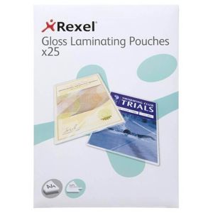Rexel Gloss Laminating Pouches (A4) (75 um 25pk)