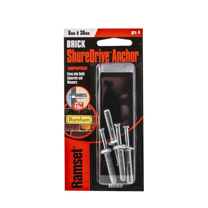 Ramset 6 x 30mm ShureDrive Anchor - 4 Pack