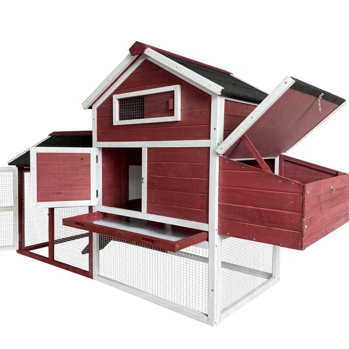Yes4pets Red Large Chicken Coop Rabbit Hutch Guinea Pig Cat Cage Ferret House