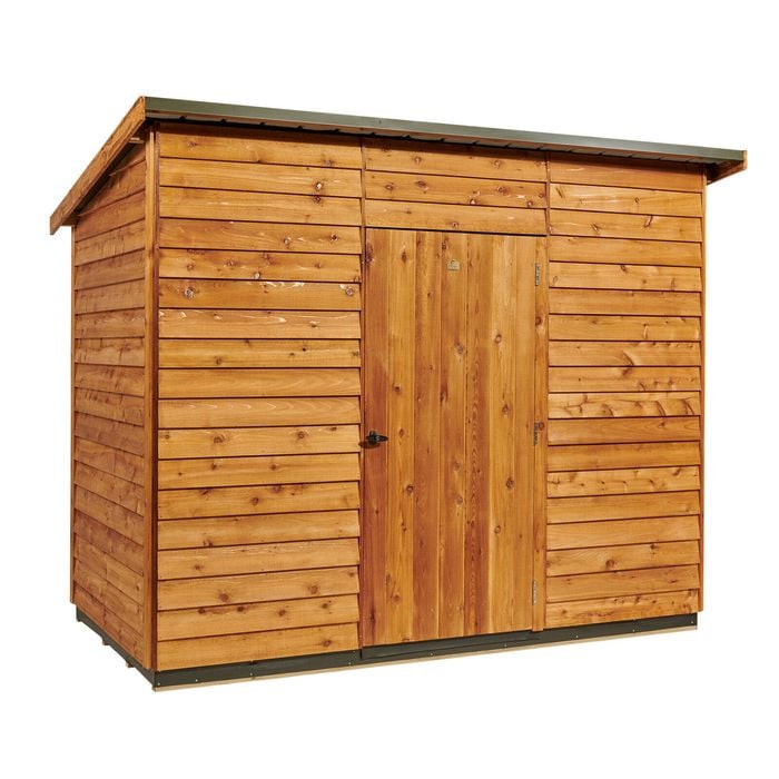 Durafuf 2.7 x 1.5m Cedar Coventry Corrugated Steel Roof Shed