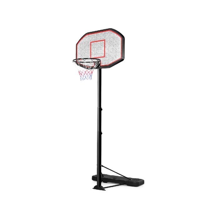 Costway Adjustable Basketball Hoop Stand System Outdoor Basketball Ring w/ Wheels & Sturdy Base