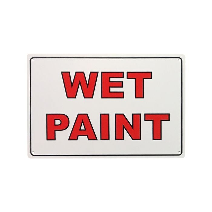 Brutus 300 x 200mm Wet Paint Plastic Sign