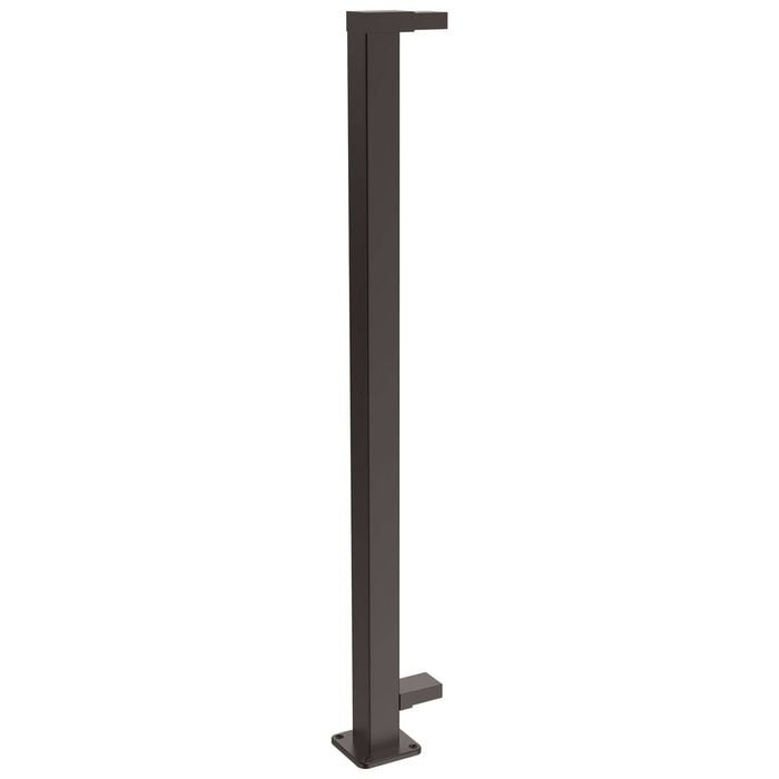 ProtectorAl 1010mm Black Aluminium Flanged End Balustrade Post