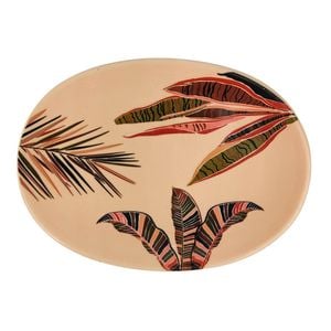Urban Ivy Foliage 12cm Ceramic Dish Home Decor Plate - Pink/Green