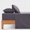 Dreamaker 300tc Cotton Percale Sheet Set Charcoal King Single Bed