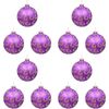 12PK LVD Glass Bauble Ava Home/Office Xmas Ornament Hanging Decor 8cm Purple