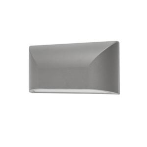 Telbix Silver Bloc Exterior Led Wall Lamp