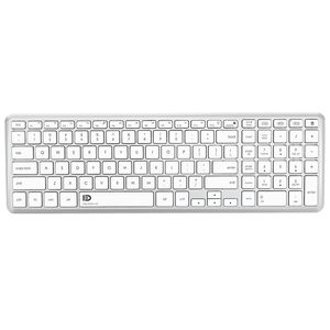 Rechargeable Wireless Dual Bluetooth Keyboard - White