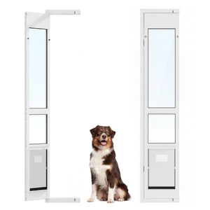 Advwin Large Aluminum Dog Door for Sliding Glass Door, Pet Door with Closing Panel