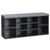 Costway 10-cube Shoe Cabinet Bench Shoe Storage Rack Hallway Organizer Grey
