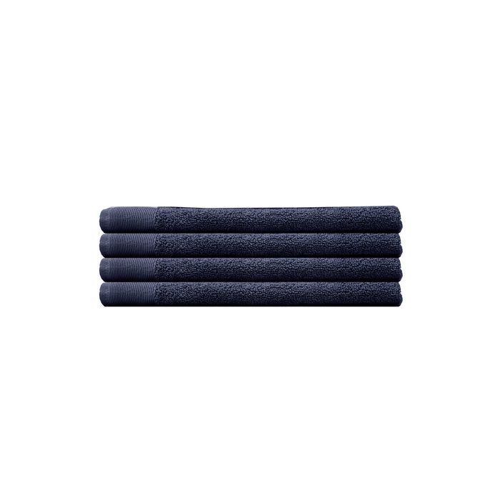 4pc Bambury Home Living Ultra soft Elvire Hand Towel Navy Cotton Woven