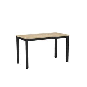 Olg Axis Table 4 Leg Black Frame New Oak Ravine Top 1200mm Square