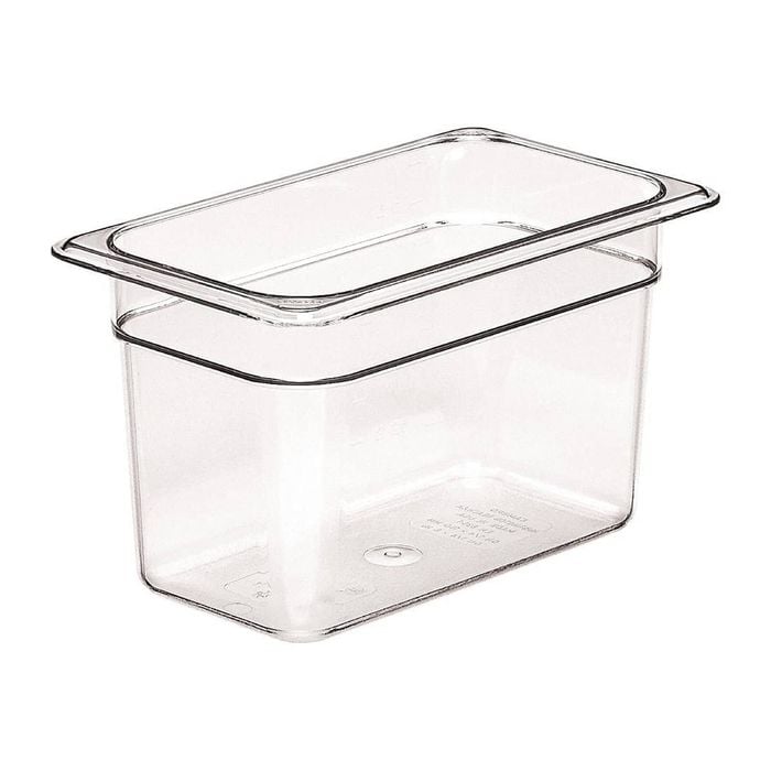 Cambro Polycarbonate Gastronorm Container 1/4 Size 150mm Deep Clear Commercial Food Storage
