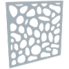 ProtectorAl 300-1200mm x 300-1200mm Silver Matt/Gloss White Palm Unframed Composite Deco Panel