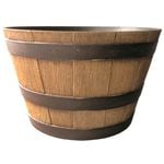 Northcote Pottery 57cm Natural Oak Whiskey Barrel Planter