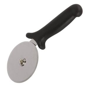 Hygiplas Pizza Wheel Cutter Stainless Steel Blade Black Handle 100mm Commercial Kitchen Utensil