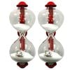 2PK Dulton Magnetic 8.5cm Sandglass 3-Minute Kitchen Timer - Red