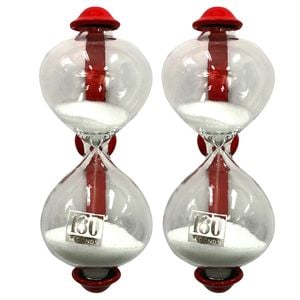 2PK Dulton Magnetic 8.5cm Sandglass 3-Minute Kitchen Timer - Red