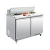 Polar U-series 2 Door Prep Counter Fridge 405ltr - Pizza Prep Fridges (gd882-a)