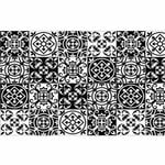 Boyle 1.5m x 45cm Moroccan Black Tiles Self Adhesive Film