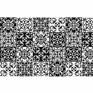 Boyle 1.5m x 45cm Moroccan Black Tiles Self Adhesive Film