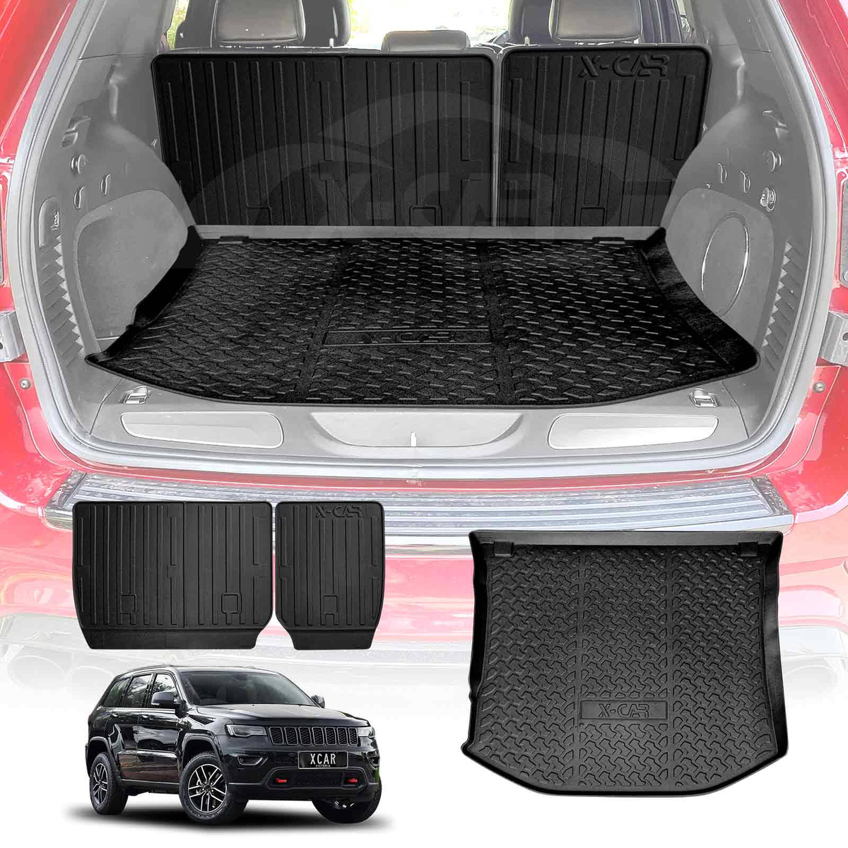 Heavy Duty Universal Rubber Boot Liner Mat – Trim To Fit For Jeep Grand Cherokee 3 thumbnail image