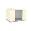 Absco Sheds 3.00 x 2.26 x 2.00m Classic Cream Ezislider Double Sliding Door Garden Shed
