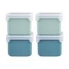 2x 2pc Melii Silicone Kid-friendly Snack Food Containers Set Blue/mint 236ml