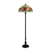 G&g Red Rose Tiffany Floor Lamp