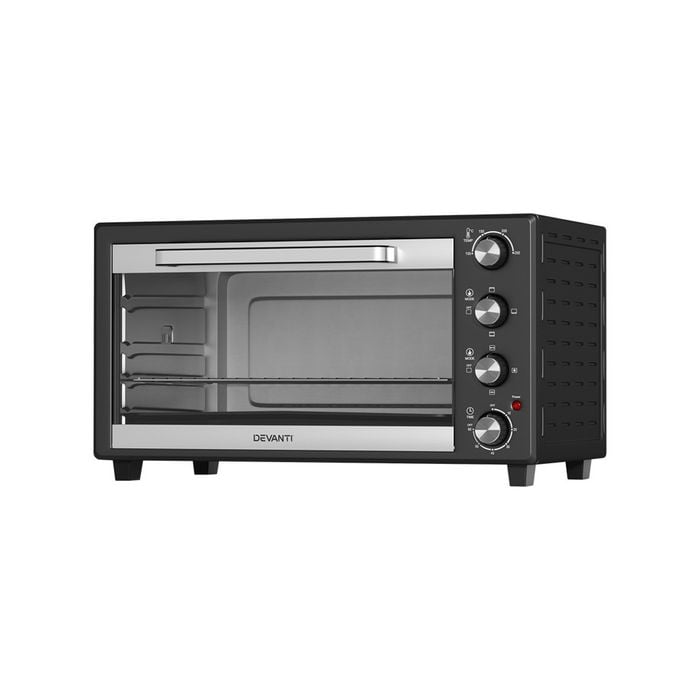 Devanti Electric Convection Oven Bake Benchtop Rotisserie Grill 45L
