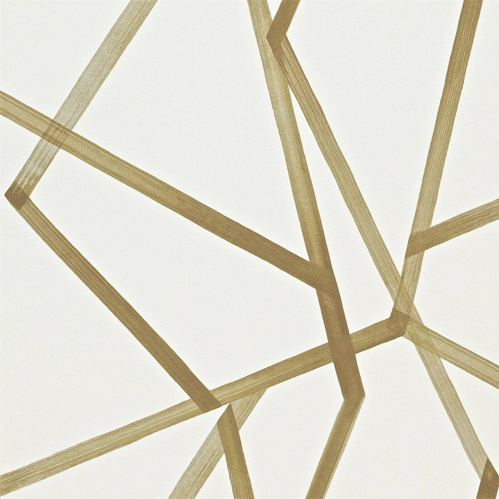 Wallpaper Trader Sumi Geometric - Mustard on Ivory