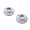 Sandleford 19mm White Round Flange - 2 Pack