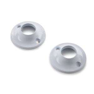 Sandleford 19mm White Round Flange - 2 Pack