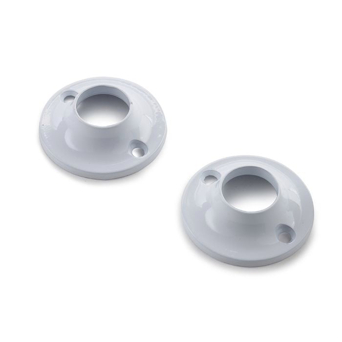 Sandleford 19mm White Round Flange - 2 Pack