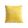 SOGA 50cm Yellow Textured Geometric Pattern Decorative Throw Pillow