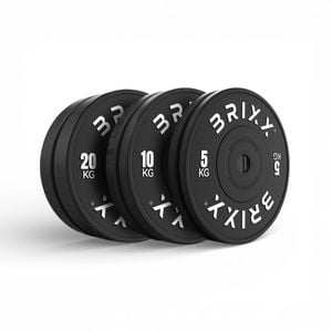 Brixx Pro Black Bumper Plates - 70kg Set