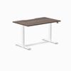 Desky Dual Scalloped Melamine Sit Stand Desk White Frame 120cm