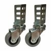Move It 50mm 40kg Grey TPR On Polypropylene Swivel Right Angle Bracket Castor - 2 Pack