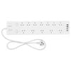 Arlec 12 Outlet Surge Protected Powerboard with PD20W Rapid Charging USB 2xA and 2xC
