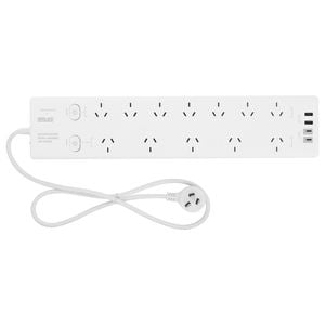 Arlec 12 Outlet Surge Protected Powerboard with PD20W Rapid Charging USB 2xA and 2xC