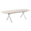 FurnitureOkay Malta Sintered Stone Outdoor Extendable Dining Table (200/250x100cm Oval) - Sandstone