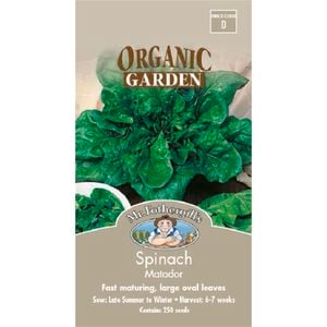 Mr Fothergill's Spinach Matador Organic Seeds