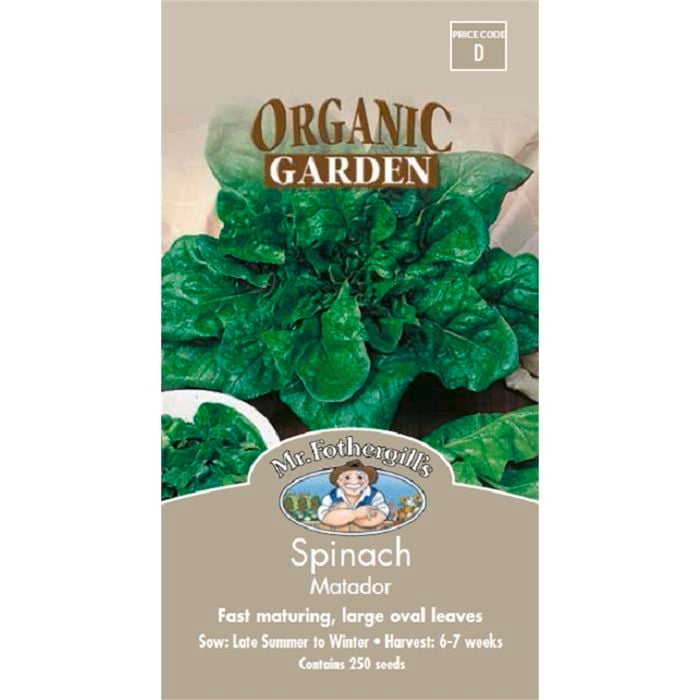 Mr Fothergill's Spinach Matador Organic Seeds