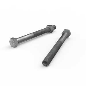 ZENITH M12 x 130mm Hot Dip Galvanised Hex Head Bolts and Nuts - Each