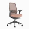 Desky Coilflex Ergonomic Office Chair - Peach And Grey With No Headrest