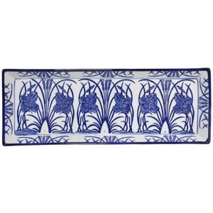 LVD Porcelain Rectangular Plate Trinket Display Tray 35x13cm Iris/Rush