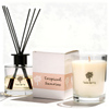 Nicola Spring Soy Wax Scented Candle & Reed Diffuser Set - Tropical Sunrise 160g Candle 28 Hour Burn & 200ml Diffuser