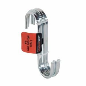 Taskmaster 100 x 30 x 5mm Steel S Hook - 4 Pack