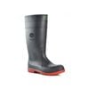 Bata Industrials Men's Black/ Red Jobmaster Knee Length Steel Cap Safety Gumboots -UK Size 6